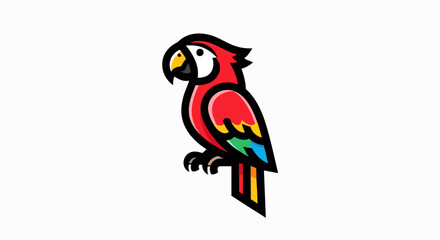 Fototapeta premium Colorful macaw illustration