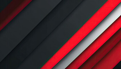 Obraz premium Abstract design with diagonal stripes of dark gray, red, and white colors