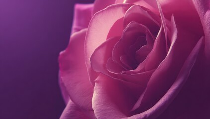 Obraz premium Close-up view of a vibrant pink rose.