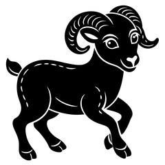 Fototapeta premium vector illustration of a goat