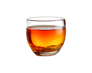 A steaming glass filled with warm tea