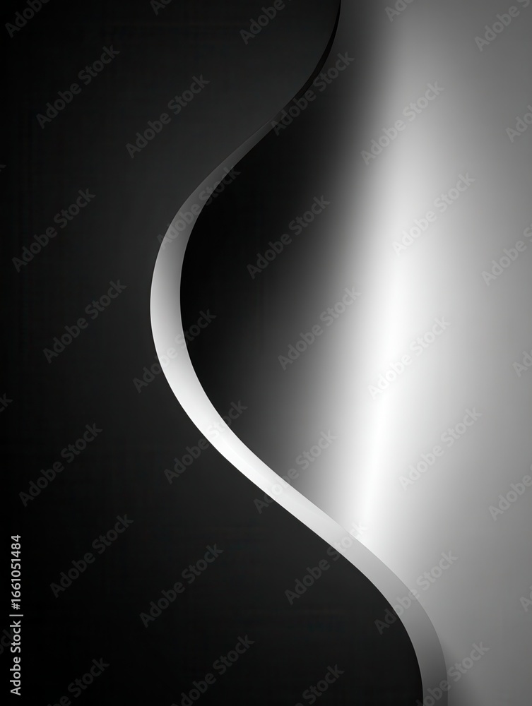 Poster minimalist black and white abstract background smooth gradient texture elegant banner copy space