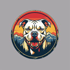 vector image of a pitbull dog as a logo