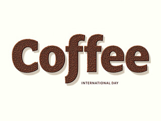 International coffee day celebration concept design for festive posters and greeting cards