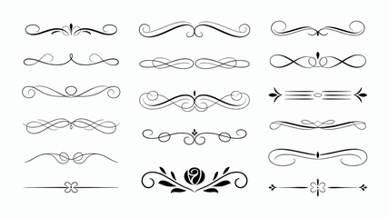 Obraz premium Decorative Flourish Dividers and Ornaments for Typography and Design