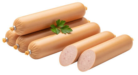 Isolated Sausages with Parsley
