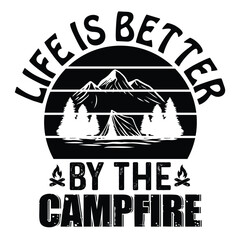 Camping T Shirt Design T Shirt Print Template, Typography Design For Shirt, Mugs, Iron, Glass, Stickers, Hoodies, Pillows, Phone Cases, etc