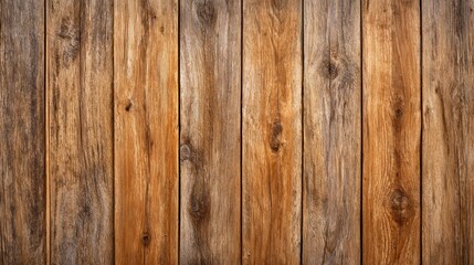 Fototapeta premium Rustic wooden plank texture with visible knots grain, vintage surface design material