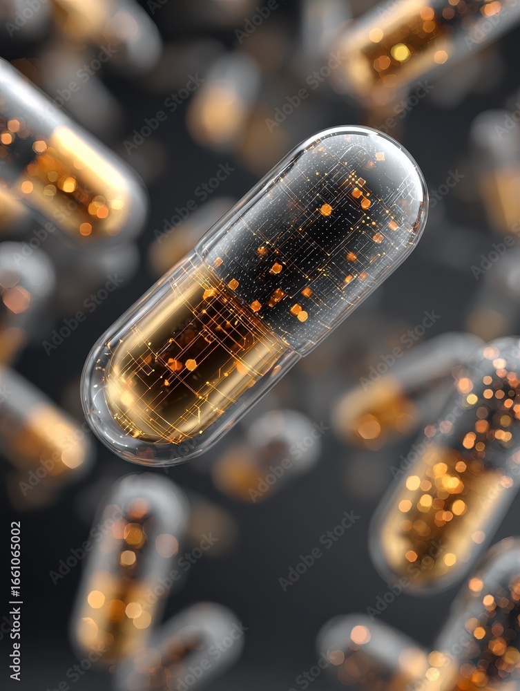 Poster pharmaceutical capsules with digital molecular networks and ai data streams for accelerated drug dis