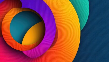 Abstract layered circles in vibrant colors (1)
