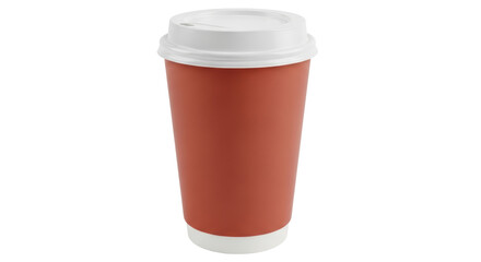 Isolated takeaway coffee cup