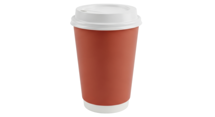 Isolated takeaway coffee cup