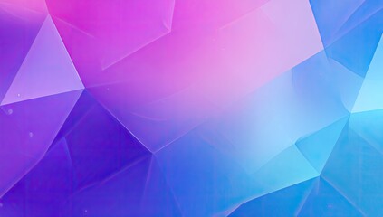 Abstract polygonal pattern of vibrant, iridescent, translucent shapes in shades of purple, pink, and blue
