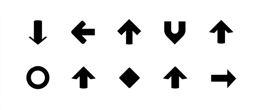Set of black directional icons (1)