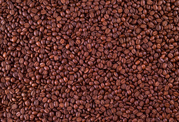 Roasted Coffee Beans: A close-up, textured image showcases the rich, dark hues and detailed textures of freshly roasted coffee beans. The image offers a sensory experience.