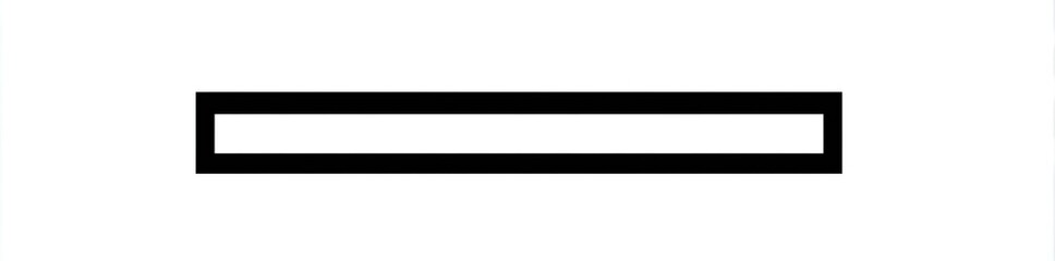 Simple black horizontal rectangle with a white interior