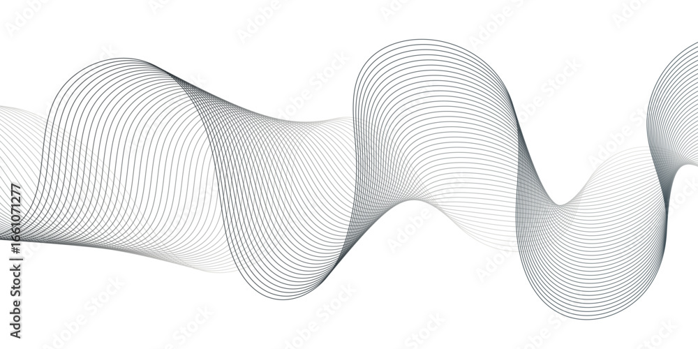 Aufkleber modern wave gradient flowing design abstract background with glowing curved lines technology line me