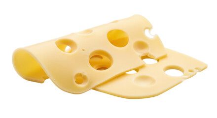 Isolated Cheese Slices