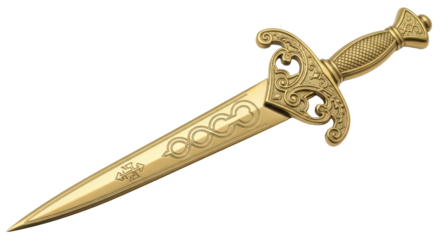 Isolated Golden Dagger
