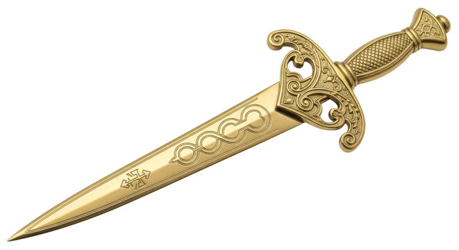 Isolated Golden Dagger