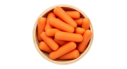 Isolated Bowl of Baby Carrots