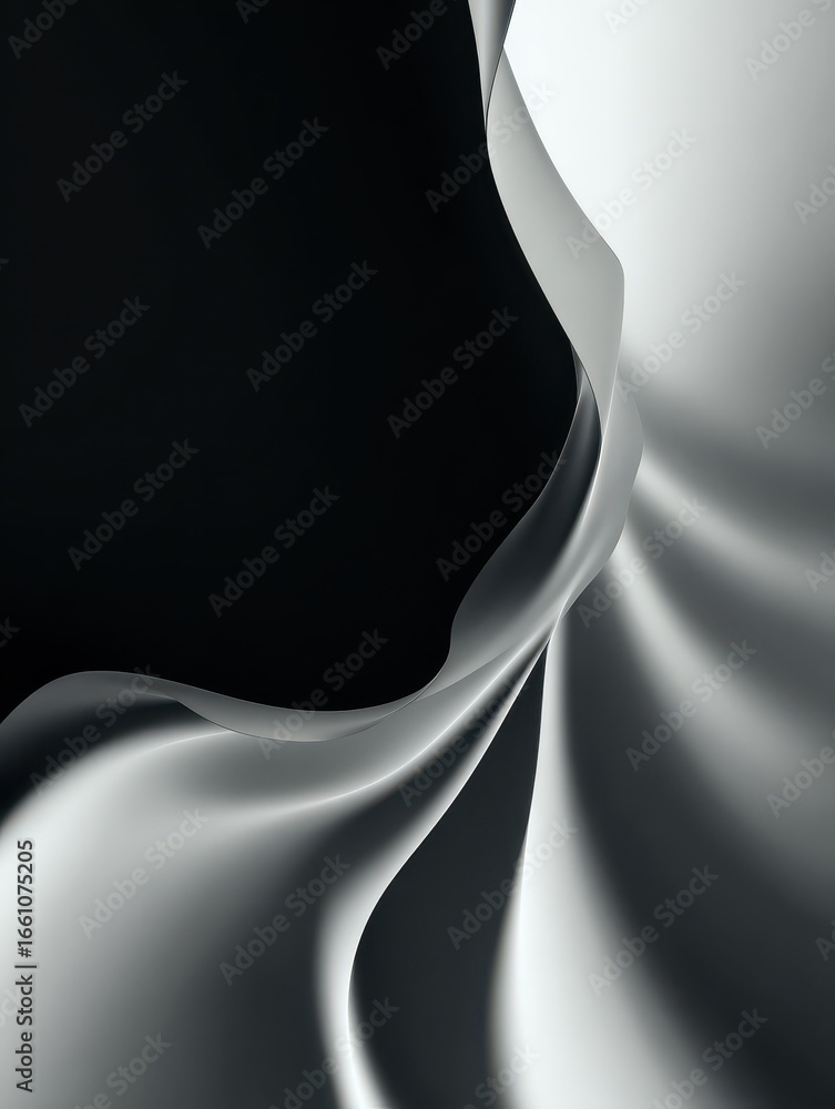 Poster minimalist black and white abstract background smooth gradient texture elegant banner copy space