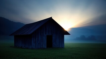 Obraz premium Sunrise on the Farm