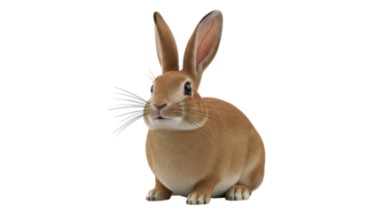 Isolated Brown Rabbit