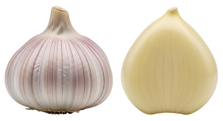 Isolated Garlic Bulbs