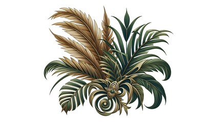 palm tree isolated on white