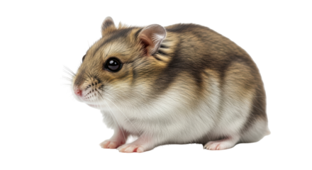Isolated Cute Hamster, Side View