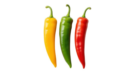 Isolated Colorful Chili Peppers