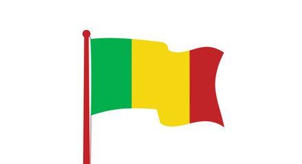 Icon Vector SVG Flag with TriColor Stripes in Flat Design Style for Web and Digital Branding