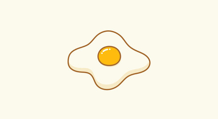 Minimalist Vector SVG Icon of Egg in Flat Style with Simple Organic Shapes and Bright Yellow Color for Web and Digital Applications