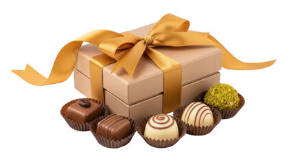 Isolated Chocolate Candy Gift Box