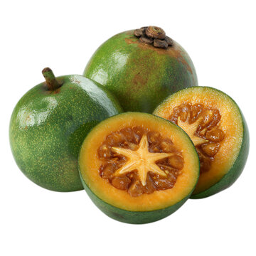 Photo of bacuri fruit isolated on transparent background, a tropical fruit from the amazon