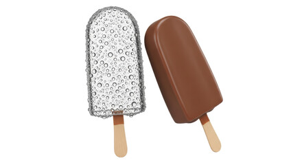 Isolated Chocolate Ice Cream Bars