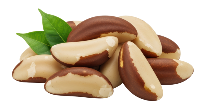 Isolated Heap of Brazil Nuts