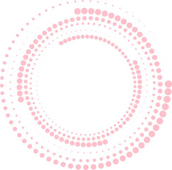 Halftone spiral dynamic pink tech dots