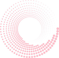Halftone spiral dynamic pink tech dots
