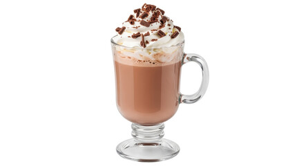 Isolated Hot Chocolate with Whipped Cream