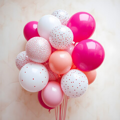 colorful balloons on a white background