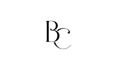 BC initial letters, monogram logo