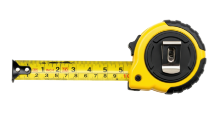 Isolated Yellow Measuring Tape