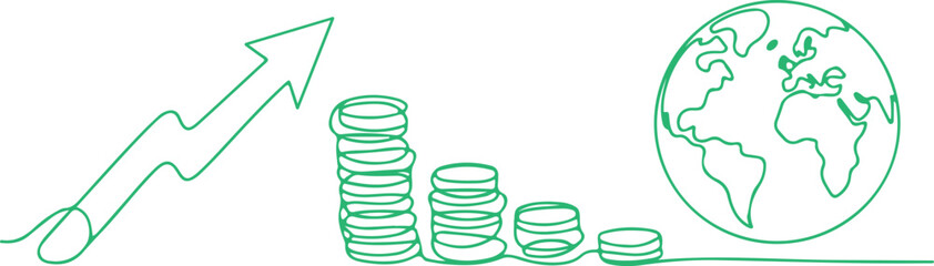 Stack of Coins Vector – Money Symbol, Currency, Finance, Banking, Wealth Icon, Savings, Economy, Investment, Financial Growth, Business, Dollar, Economy Symbol, Minimal Illustration, Editable Artwork,