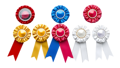 Award Ribbons Collection Diverse Colors and Styles