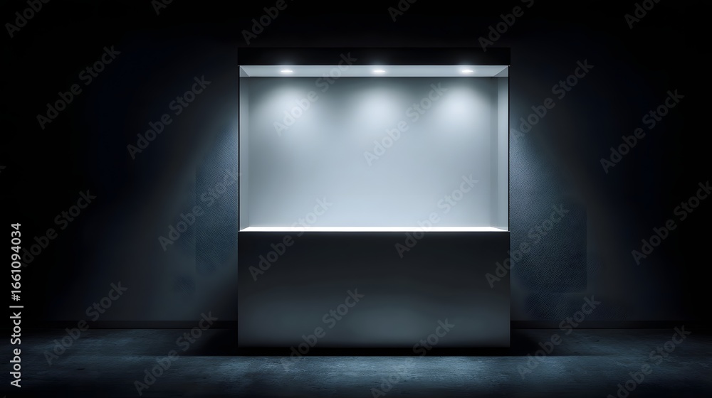 Canvas Prints empty modern product display with dramatic lighting