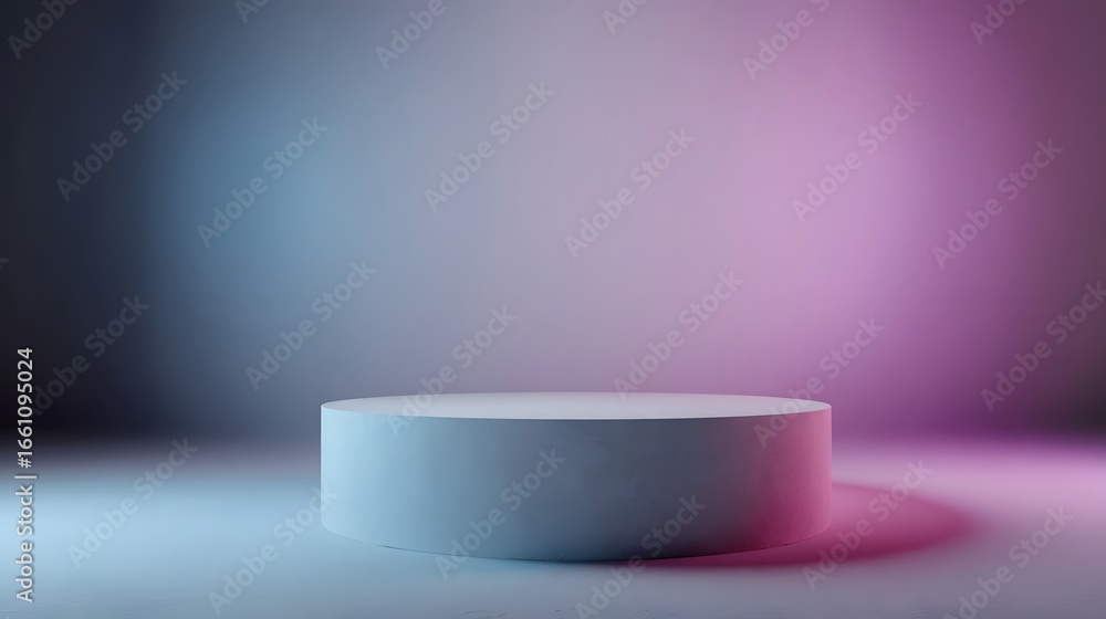 Aufkleber circular podium with abstract color gradient background