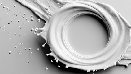 Whipped milk ring, splashes