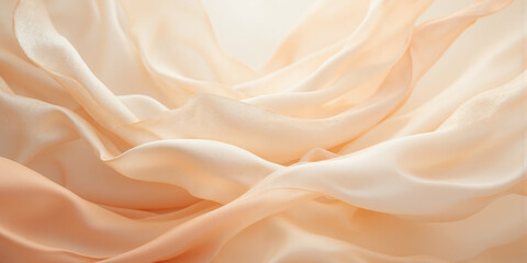Obraz premium Soft Abstract Shapes in Peach, Ivory, and Gold with Gentle Texture and Depth A refined and calming abstract background featuring